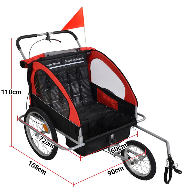 Cykelkärra/barnvagn fällbar