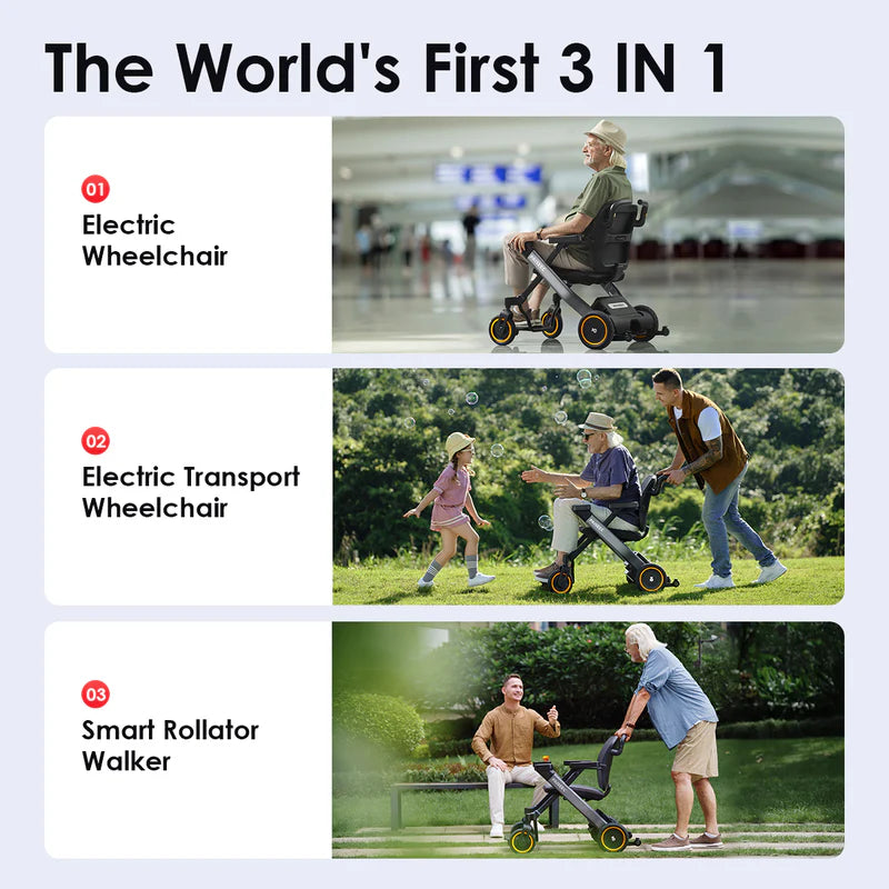 NYHET! PAISEEC W3 3-i-1 elektrisk rullstol/rollator nu i Sverige