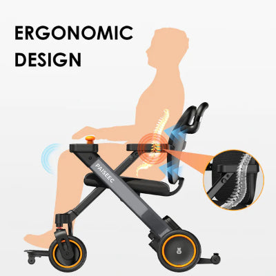 Hållbar och bekväm

W3 är tillverkad av en slitstark och lättrengjord aluminiumlegering för flyg- och rymdteknik. Den har en maximal lastkapacitet på 136 kg och har även ett ergonomiskt utformat ryggstöd och en vadderad sittdyna för en överlägsen åktur.