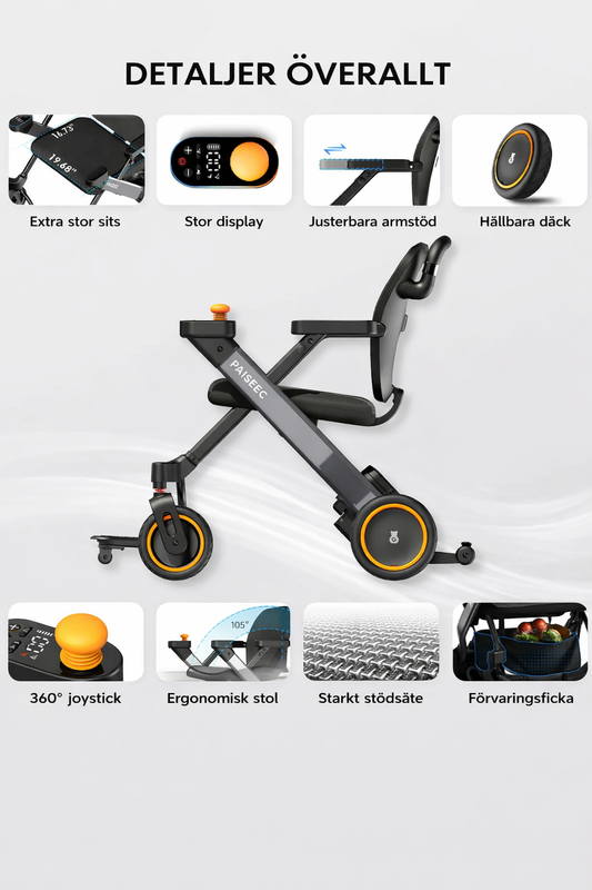 LiFR 3-i-1 elektrisk rullstol